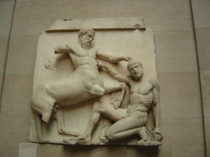 From the frieze of the Parthenon! There is a whole gallery devoted to this world wonder and the frieze stretches all along it. I never get over how stunning the sculpture is