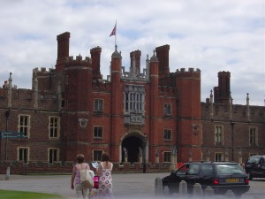 Hampton Court. Cardinal Thomas Wolsey built it and gave it as a present to Henry VIII, who reacted in his typical manner of stripping the cardinal of power a few years later and condemning him to death.