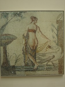 A lovely mosaic of Leda and the Swan