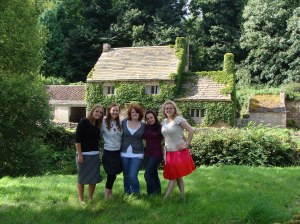 The girls at Fountains Abbey