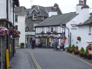 Hawkshead, a typical village in the Lakes District, of Beatrix Potter fame