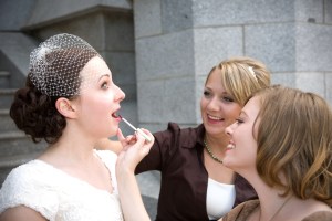 ...while C. gets fixed by Venice and Peregrine (AKA, 2/4 the greatest bridesmaid team ever)!